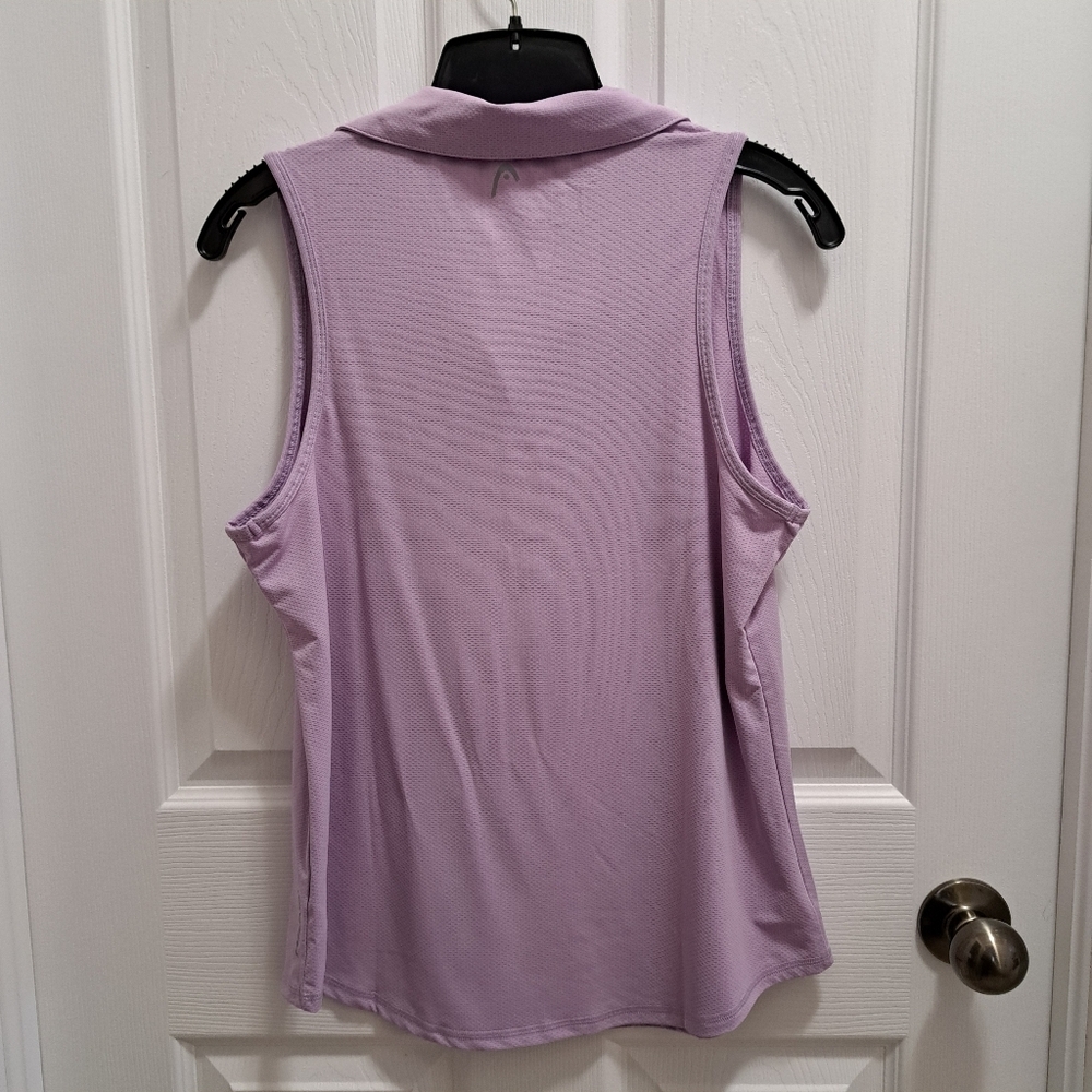 Head Polo Shirt Purple Lilac Women's Medium Activewear Top Sleeveless Golf - Picture 7 of 7
